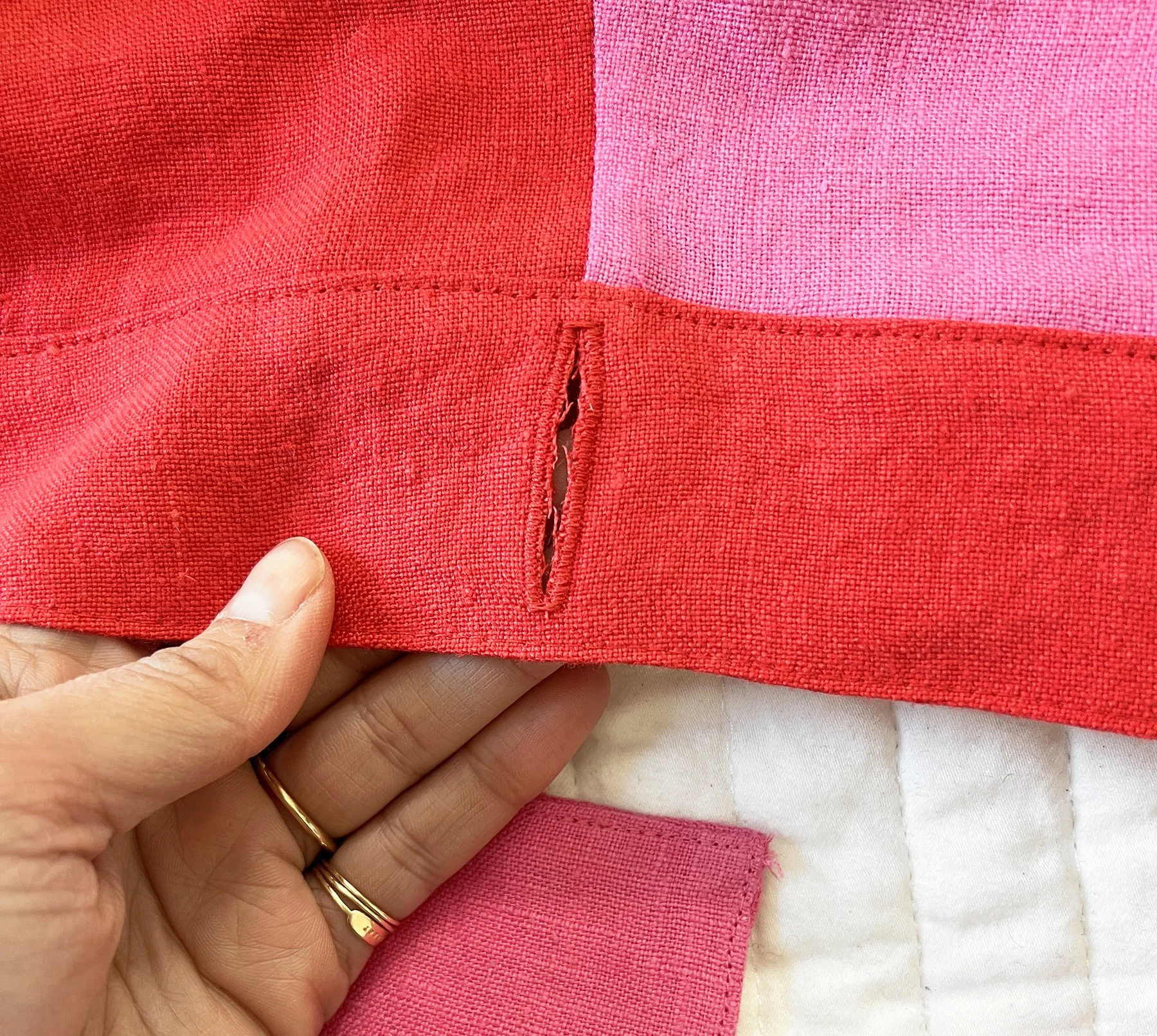 PINK & RED COLOR BLOCKED TWO PIECE - SAGUARO SET PATTERN REVIEW